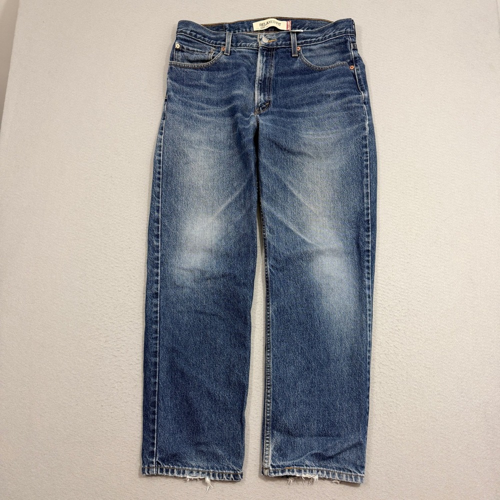 Vintage Levis 550 Jeans Men's 34x30 Blue Relaxed Fit Denim Faded Distressed y2k